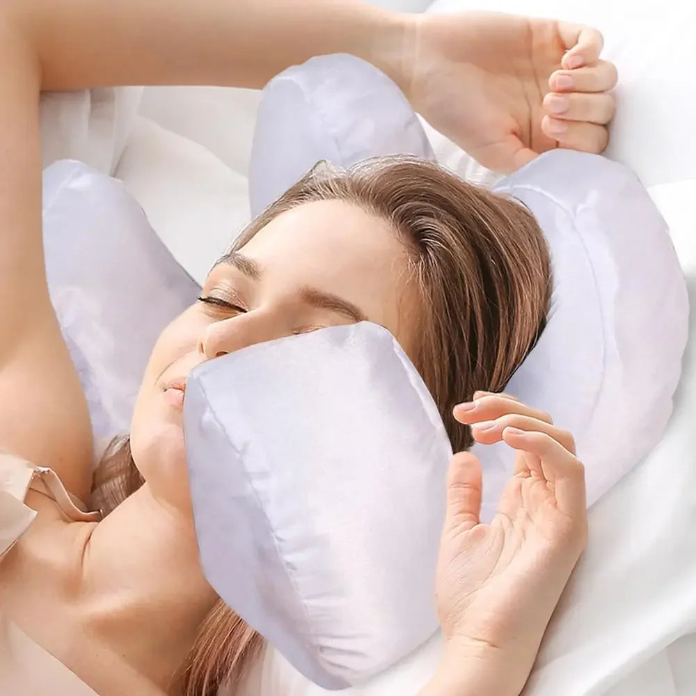Face Pillow + Free White Satin Pillowcase | Beauty Sleep Anti-Wrinkle Back & Side Sleeping Pillow
