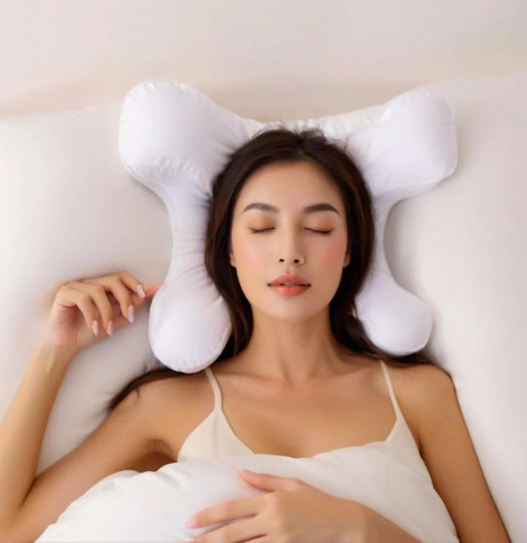 Face Pillow + Free White Satin Pillowcase | Beauty Sleep Anti-Wrinkle Back & Side Sleeping Pillow