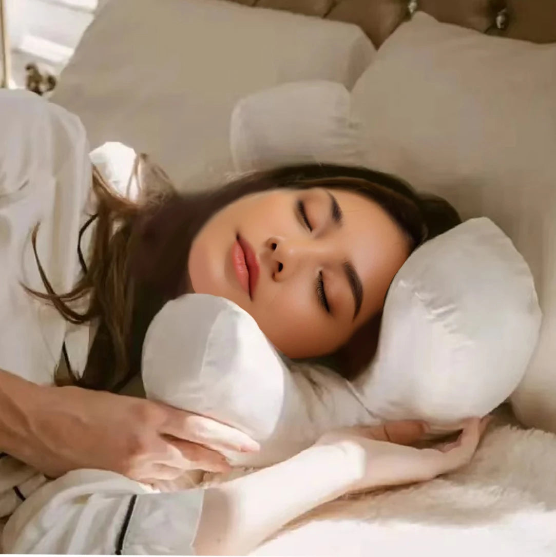 Face Pillow + Free White Satin Pillowcase | Beauty Sleep Anti-Wrinkle Back & Side Sleeping Pillow